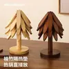 Alfombrilla Aislante Térmico de Madera Maciza, Alfombrilla Antiescaldado, Alfombrilla de Mesa Resistente a Altas Temperaturas para el Hogar, Alfombrilla para Ollas, Alfombrilla para Tazas, Alfombrilla para Cazuelas con Acabado Premium