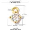 Colgante de Ojo de Palma de Arco Europeo y Americano DIY de Cobre con Circonita para Mujer Pendientes Redondos de Corazón de Melocotón Pulsera Dijes de Joyería
