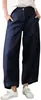Calça cropped de perna larga elegante e afunilada de cor sólida com botões, nova para o verão, casual, solta, de cintura alta, transfronteiriça europeia e americana
