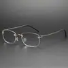 Armazones de Gafas Ultra Ligeros Estilo Linde Sin Marco y Sin Tornillos de Titanio Puro, Mismo Modelo que los Lentes Sin Marco de Lai Ka Hui, Se Pueden Montar Lentes