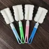 Ferramenta de limpeza de copos, escova para copos, escova pequena para limpar manchas de chá em copos de água, enxaguador de garrafas, escova de esponja com cabo longo para limpeza sem cantos cegos