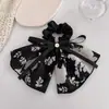 Scrunchie Vintage de Laço com Fita Floral para Mulheres, Elástico Elegante para Rabo de Cavalo, Faixa de Cabelo Elástica, Novo Modelo 2026