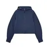 En StockModal Sudadera con Capucha Casual de Waffle para Mujer Cardigan con Cremallera Holgado Chaqueta Deportiva Corta Rejuvenecedora