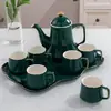 Juego de Té de Oro de Colores Pintado a Mano Tazas de Té Viaje Juego de Té Kung Fu Regalo de Negocios Caja de Regalo Portátil Juego Completo