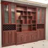 Comércio Exterior Personalizado Sala de Estar Novo Estilo Chinês Madeira Maciça Armário de Vinho Luxo Americano Embutido Adega de Tronco Estilo Europeu Rack de Vinho de Vidro