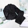Moda Outono/Inverno 2026 Conjunto de Pijama Feminino Longo Confortável de Cetim Soltinho Calça Longa Exclusivo Transfronteiriço Atacado de Homewear