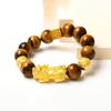 Sha Jin dominante piedra ojo de tigre fortuna valiente pulsera tienda de oro con cuentas de transferencia pulsera valiente venta al por mayor en vivo