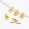 Colgante Pequeño de Ábaco con Carácter de Fortuna de Oro Real Chapado en Oro de 18 Quilates para Joyería DIY, Dijes Pequeños, Aretes, Colgantes para Orejas, Pulseras, Collares D105