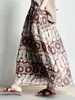 2026 Diseño Original Artístico Exótico Estilo Bohemio Falda Estampada Color Café