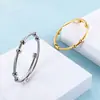 Collar pulsera de acero inoxidable minimalista europeo y americano, cable de acero, cuentas pequeñas, torcido, cuello abierto, joyería con colgante de moda DIY