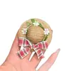 Lindo Pasador de Sombrero de Paja con Lazo, Estilo Dulce para Niñas, Pin para Flequillo, Estilo Bosque, Alto Valor Estético, Pasador Versátil