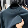 Suéter Jacquard de Hilo Fino para Hombre de 450g, Camisa Base de Punto Casual de Cuello Redondo Otoño e Invierno 2025, Suéter para Hombre