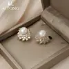Joias Ai Tong: Brincos de Pérola Modernos e Elegantes, Brincos Exquisitos de Alta Qualidade Brilhantes, Gentis e Versáteis, Brincos Simples