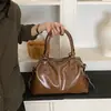 Bolso Transfronterizo Retro de Moda Bolso de Mano Boston Bolso de Hombro Único Bolso Cruzado Casual Bolso Tote de Gran Capacidad Bolso Mujer