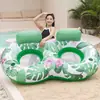 Nueva Cama Flotante Inflable Anfibia de Chou Ba Ba, Silla Lounge Inflable Flotante de Verano para Rafting con Respaldo