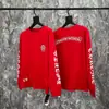 Versión Correcta Cro CH Algodón Puro de Alta Calidad Camiseta de Manga Larga Estampada para Hombre y Mujer Venta al por Mayor Artículos en Stock Venta al por Mayor Europea Americana Explosivo