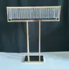 Novo Exclusivo Transfronteiriço Retangular de Ferro Galvanizado Decorativo Aparelho de Flores de Mesa Ornatos para Layout de Palco de Auditório de Casamento Salão de Banquetes