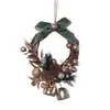 Nuevo colgante de campana de Navidad, adorno colgante de decoración de escena de metal de hierro, decoración de árbol de Navidad, corona, adorno colgante para puerta