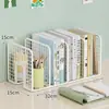 Estante de Caja de Almacenamiento de Libros para Escritorio Estante Metálico para Archivos Soporte para Libros Estante de Almacenamiento para Escritorio Estantería para Dormitorio de Estudiantes