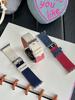 Adecuado para Apple Watch iWatch 12ª Generación 11/10Ultra Suede Mezclilla Correa de Cuero