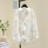 Camisa de Protección Solar de Estilo Chino con Estampado de Bambú, Nueva, Transfronteriza Europea y Americana de Amazon, Ligera, Transpirable, Corte Holgado, Adelgazante, Manga Larga