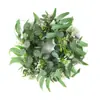 Mini Guirlanda Artificial Transfronteiriça de 30cm Eucalipto Páscoa Dia dos Namorados Primavera e Verão Anel Decorativo para Velas