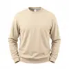 Nova blusa de moletom masculina simples de gola redonda, cor sólida, estilo americano, para outono e inverno, peso pesado, casual hip-hop, para o dia a dia, relaxada, versátil