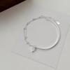 Pulsera Colgante Estrella Dulce para Mujer Pulsera Simple Estilo Frío Elegante Combinable Plata S925 Chapada Pulsera Nicho Ins