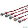 Luz Indicadora de Metal 6mm LED Universal AC/DC Cinco Cores 3V 5V 12V 24V 2