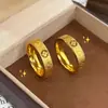 Tienda de Oro Mismo Estilo Superficie de Arena Cielo Estrellado Trébol de Cuatro Hojas Pulsera Anillo Liso Sólido Pulsera Anillo de Trébol de la Suerte Regalo para Novia
