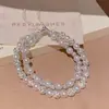 Pulsera Exquisita de Zirconia Perla Ultra Brillante Gypsophila para Mujer, Pulsera de Diseño Versátil Nicho de Ins, Accesorio de Mano Simple y Elegante