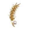 Broche Espigas de Trigo Elegante Nicho Elegante Elegante Broche de Perlas Retro para Mujer Ramillete Accesorios para Ropa Joyería al por Mayor