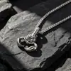 2021 Novo Pingente de Escorpião Venenoso Vintage de Aço Titânio Animal Pingente de Colar Masculino Colar Rock SP891