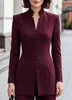 2026 Nuevo Traje Pequeño Europeo y Americano con Cuello Alto y Cintura Ajustada para Mujer de Color Sólido Ajuste Delgado Temperamento Commute Profesional Ropa Exterior