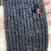 Contas Quadradas de Pedra Vulcânica Vermelhas, Amarelas, Azuis, Verdes e Pretas, Contas Quadradas de Rocha Vulcânica, Acessórios para Joias DIY, Contas Quadradas Planas Pequenas de Pedra Vulcânica