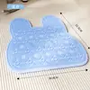 Tapete Esfoliante para Pés em Formato de Coelho de Silicone, Ferramenta para Lavar os Pés, Tapete Massageador Preguiçoso de Silicone, Tapete Esfoliante para Pés Antiderrapante