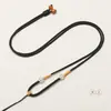 Corda para pingente de joia DIY fina colar assimétrico corda para pescoço fivela de pingente de jade dourado corda de pingente corda trançada à mão