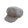 Al por mayor Coreano 2026 Otoño/Invierno Nuevo Francés Elegante Insignia Metálica Octagonal Sombrero de Mujer Casual Adelgazante Gorra de Boina