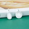 Colgante de gota de agua geométrica de precisión chapado en plata S925, placa redonda, colgante sin importar, pulsera DIY, collar, accesorios de plata