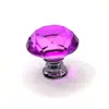 Venta al por mayor del fabricante 30 mm Manijas de Cristal de Diamante Coloridas para Cajones de Muebles, Gabinetes, Puertas de Armario, Manijas de Aleación de Aluminio