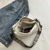 Bolso de Hombro de Pana con Letras Nuevo 2026 para Mujer, Bolso Cruzado Versátil Multicapa para el Trabajo Diario, Bolso Cuadrado Pequeño de Moda con Correa Ancha