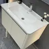 Gabinete de Baño de Aluminio tipo Panal Estilo Francés con Panel de Puerta de Acero Inoxidable, Gabinete Principal con Luz Sensor, Gabinete Espejo, Meijia Baño L1132