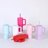 Copo de carro Amazon 24oz cor sólida com alça, caneca térmica de aço inoxidável 304, adequado para carro, escritório e uso portátil