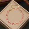 Nueva joyería europea y americana goteando aceite Pulsera de ojo pulsera de moda de acero inoxidable joyería de temperamento INS B376