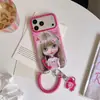 Funda de teléfono de estrella de lunares y bolita pequeña adecuada para iPhone 18promax Apple 17 linda 16 correa 15 dura