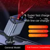 Carregador Rápido 4 em 1 para Carro com Cabo de 80cm Adaptador de Energia Multifuncional para Carro