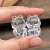 Pulsera de Cristal Blanco Purificante Corporal Piezoeléctrico al por Mayor con Talla de Gato Kt Accesorios de Joyería DIY Xiaohongshu Douyin