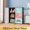 Guarda-Roupa Casa de Aluguel Combinação Simples Montagem Doméstica Quarto Plástico Tecido Multicamadas Guarda-Roupa Prateleira de Armazenamento Simples