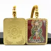 Pingente Colar Thangka Imortal Taoísta Três Puros Taiyi Mestre Celestial Símbolo Tai Chi Bagua Pingente Zhao Gongming Guan Gong