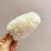 Pinza para el Cabello Grande Mao Otoño e Invierno Color Sólido Combinable Estilo Dulce Lindo de Niña Pinza Superior Pelo de Conejo Rex Real Clip para Bebé Accesorios para el Cabello Corea
